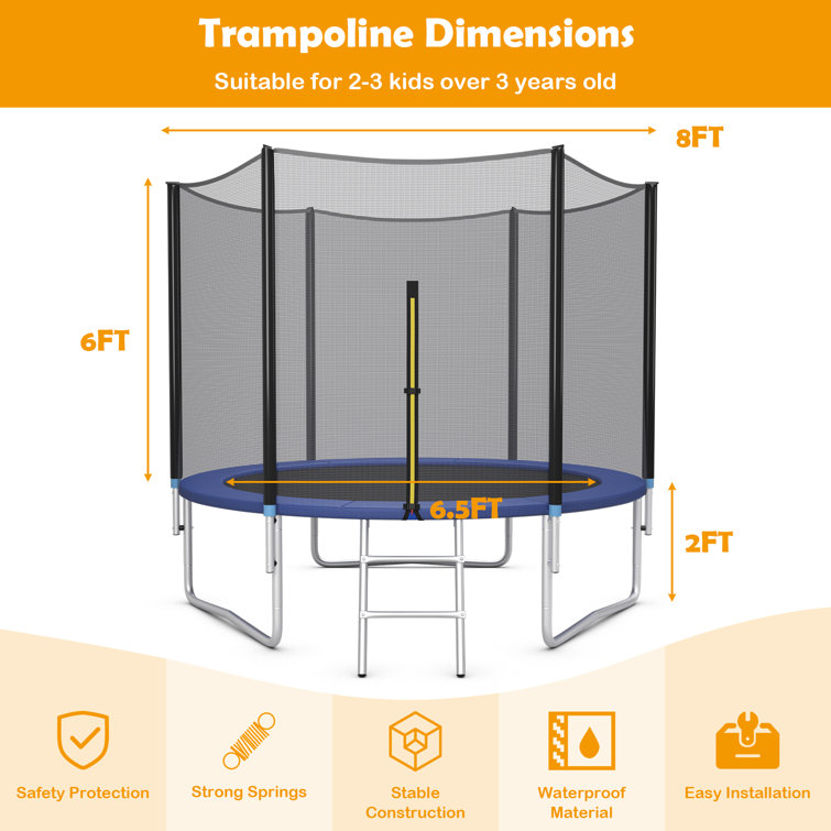 Kids 8ft outlet trampoline